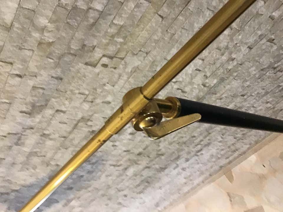 Stilux Floor Lamp Brass Metal Marbre, 1955, Italy photo furniture