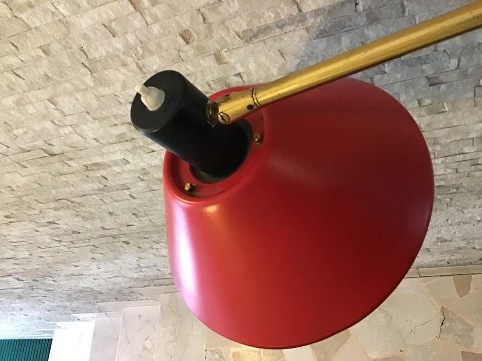 Stilux Floor Lamp Brass Metal Marbre, 1955, Italy photo Lighting