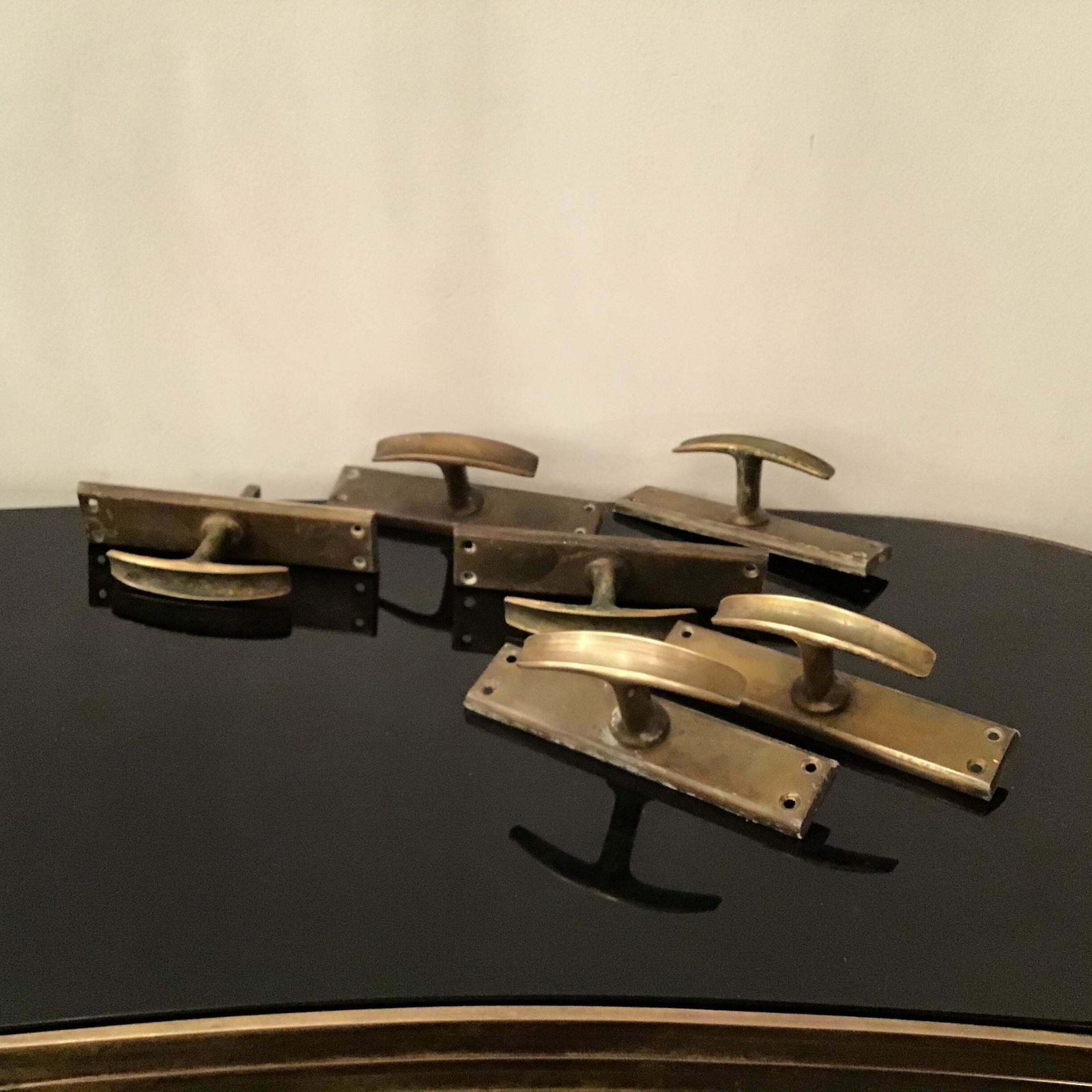 Handles N 3 Pair Brass Iron 1950 Italy photo buy