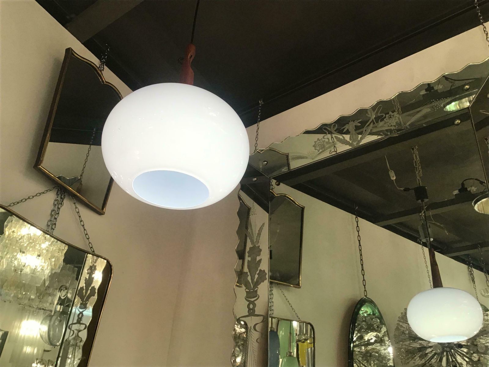 Vistosi Chandelier Murano Wood 1960 Italy photo furniture