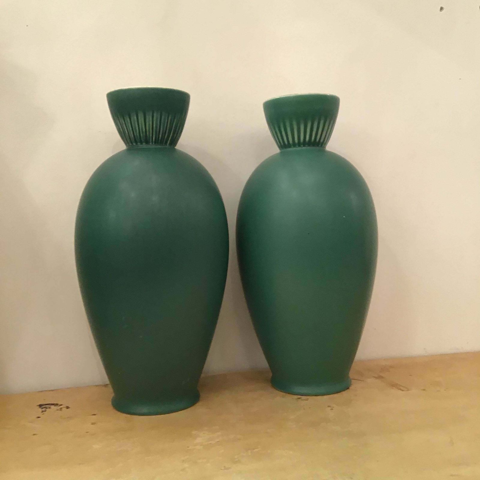 Richard Ginori “”Giovanni Gariboldi “ Vases Ceramic 1950 Italy photo vinterior