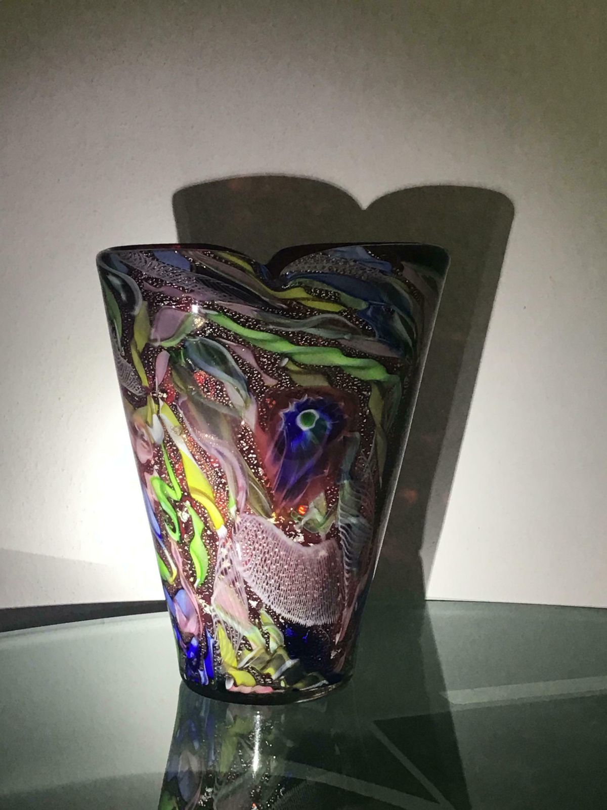 Home Decor Aureliano Toso #Dino Martens# Vase Murano Glass 1950 Italy photo