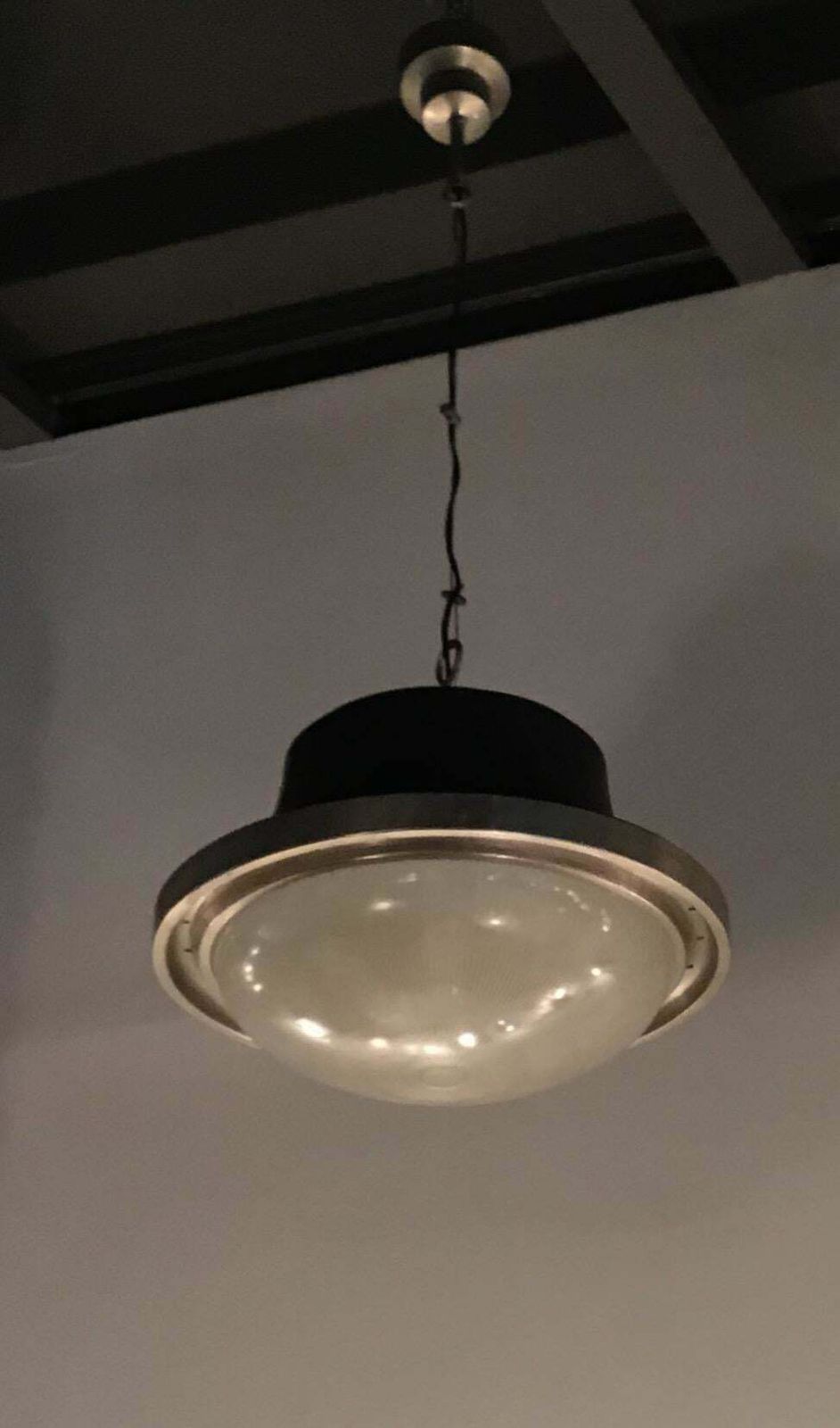 Artemide Sergio Mazza Chandelier “Tau” 1960 Iron Stamp Glass Lacquered Aluminium photo furniture