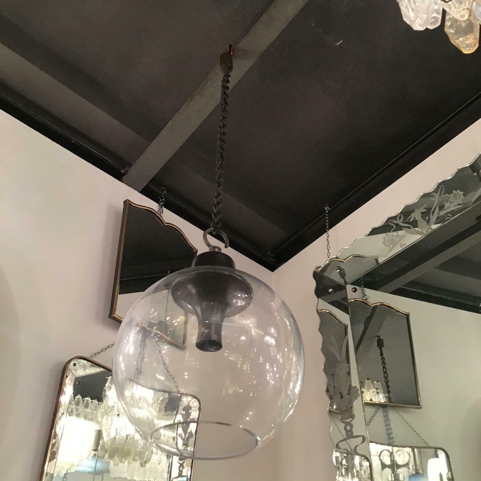 photo for sale Azucena Luigi Caccia Dominioni Ls10 Chandelier Glass Brass 1960