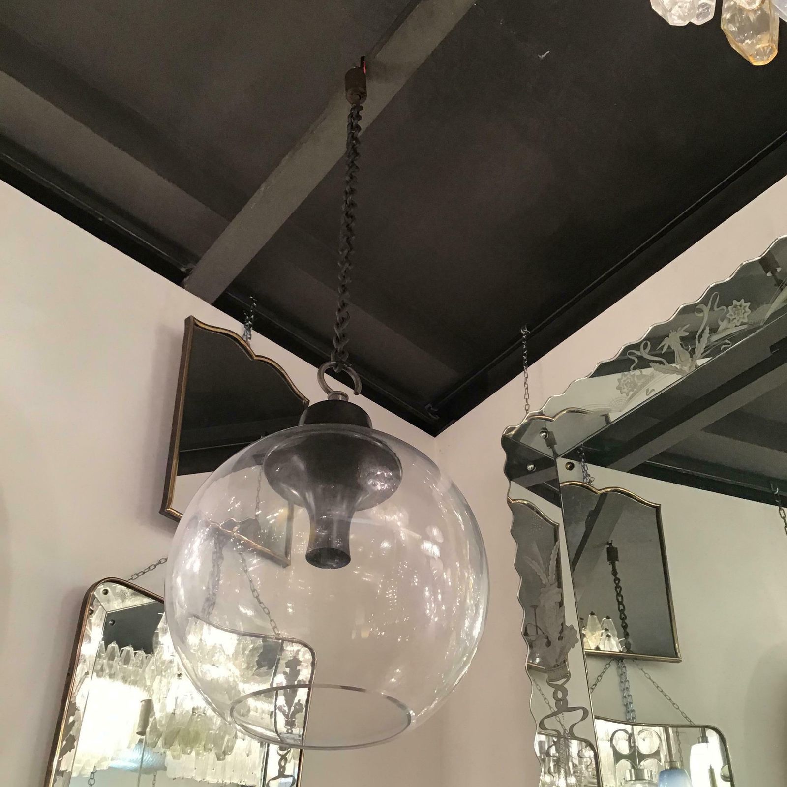 2260.0 Azucena Luigi Caccia Dominioni Ls10 Chandelier Glass Brass 1960 photo