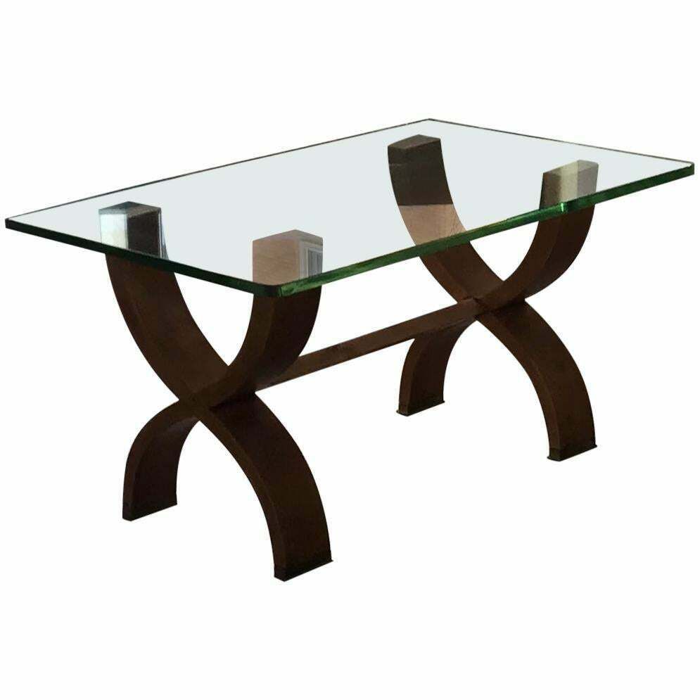 Osvaldo Borsani Coffe’ Table Brass Glass Wood 1950 Italy