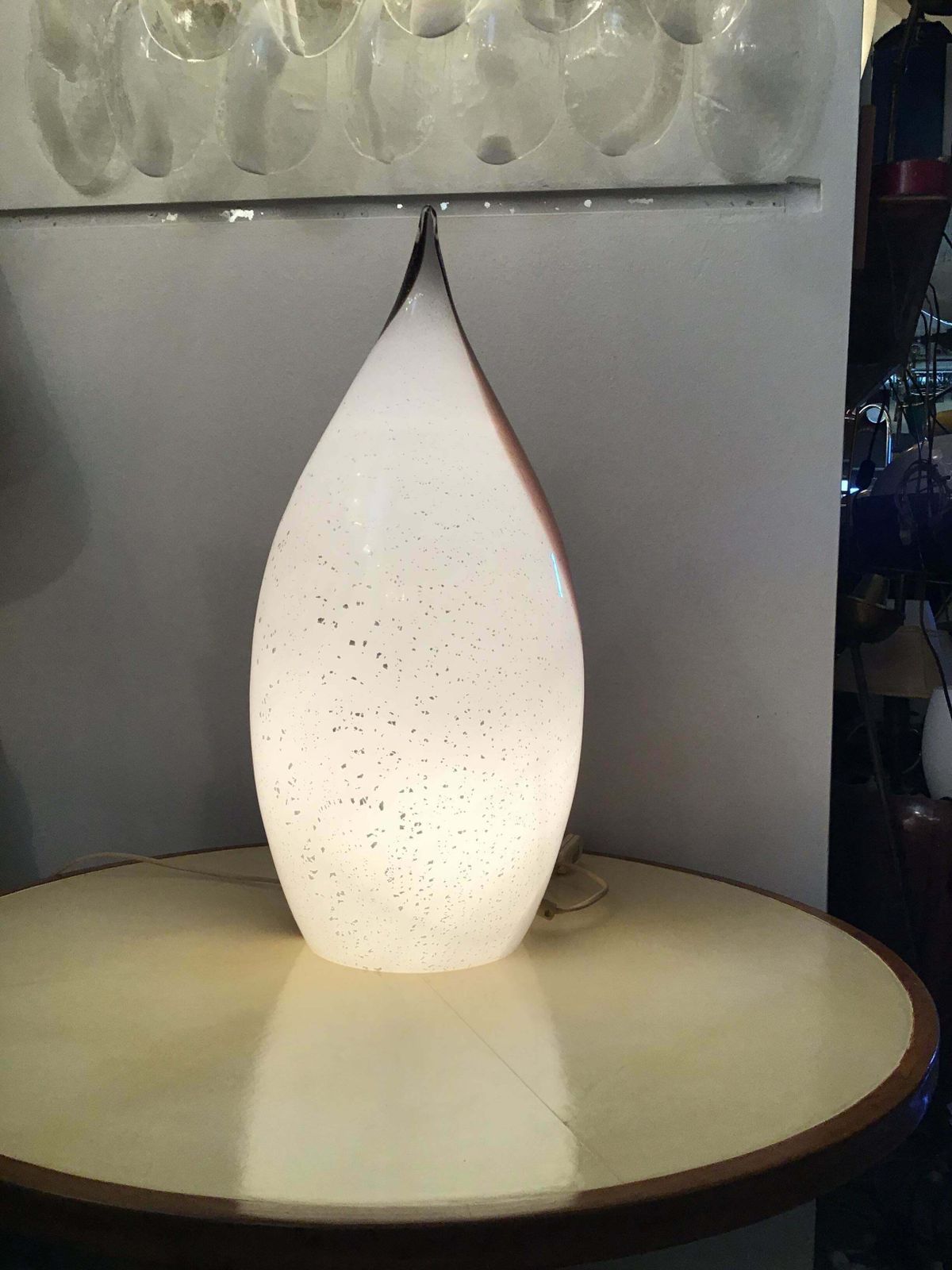 Vistosi Penguin Table Lamp Inlaid Murano Glass, 1965 photo 3164.0