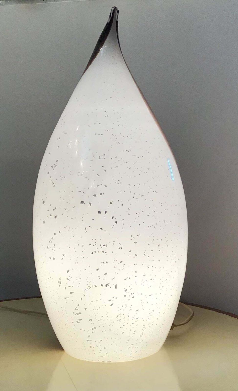 Lighting Vistosi Penguin Table Lamp Inlaid Murano Glass, 1965 photo