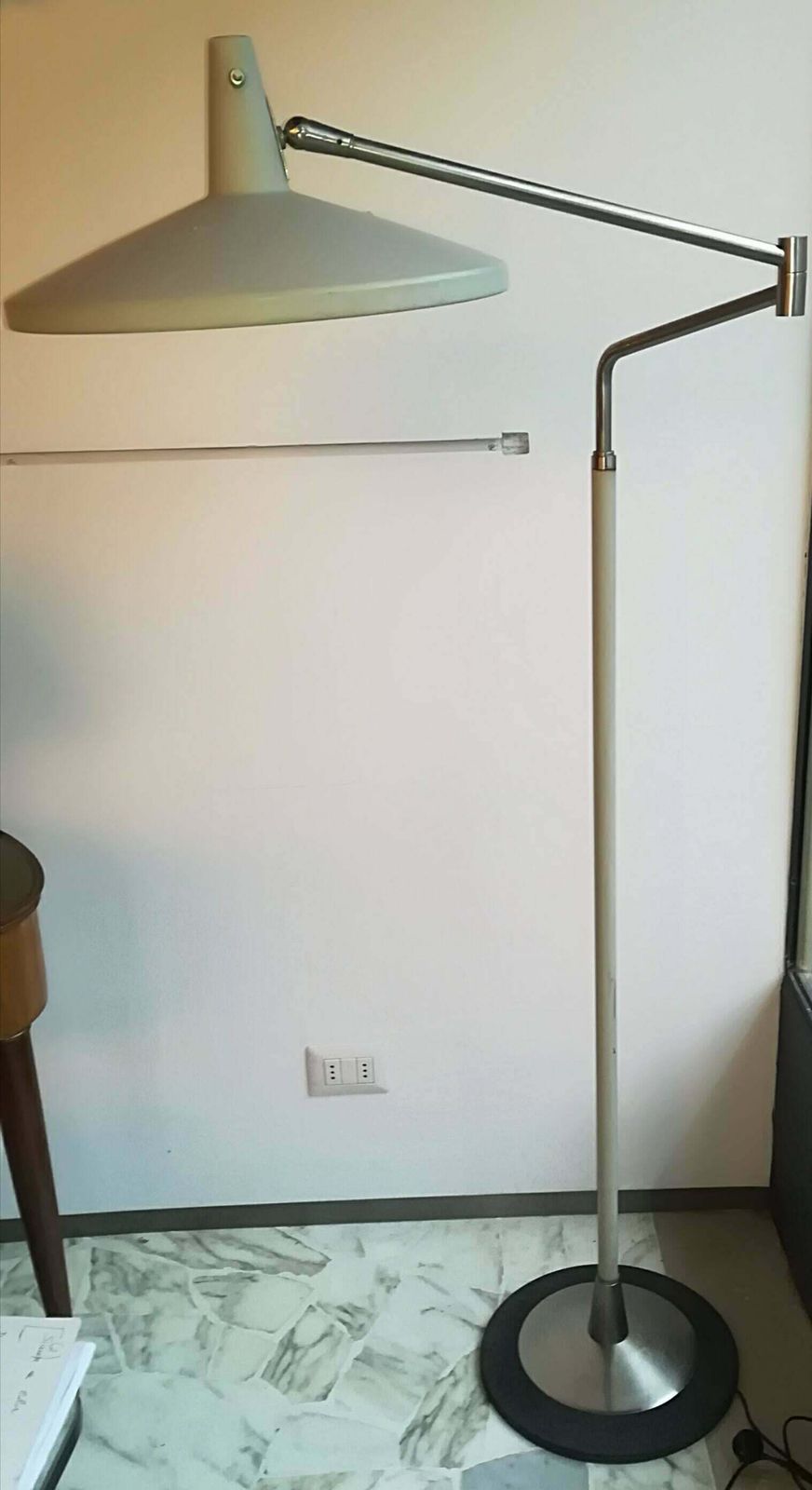 1950 Stilnovo Floor Lamp In Iron, Brass And Glass photo furniture