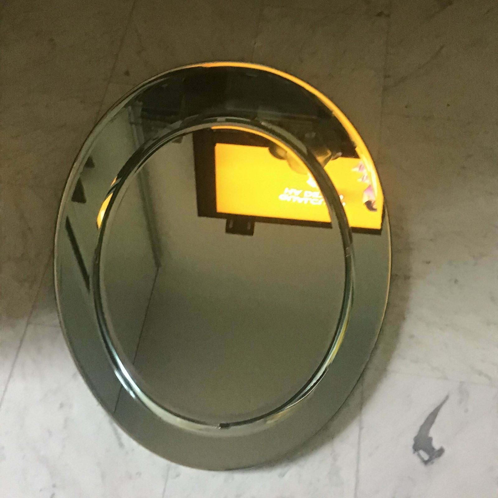 Cristal Arte Mirror Metal Crome Wood Mirrored Glass 1970 Italy photo for sale