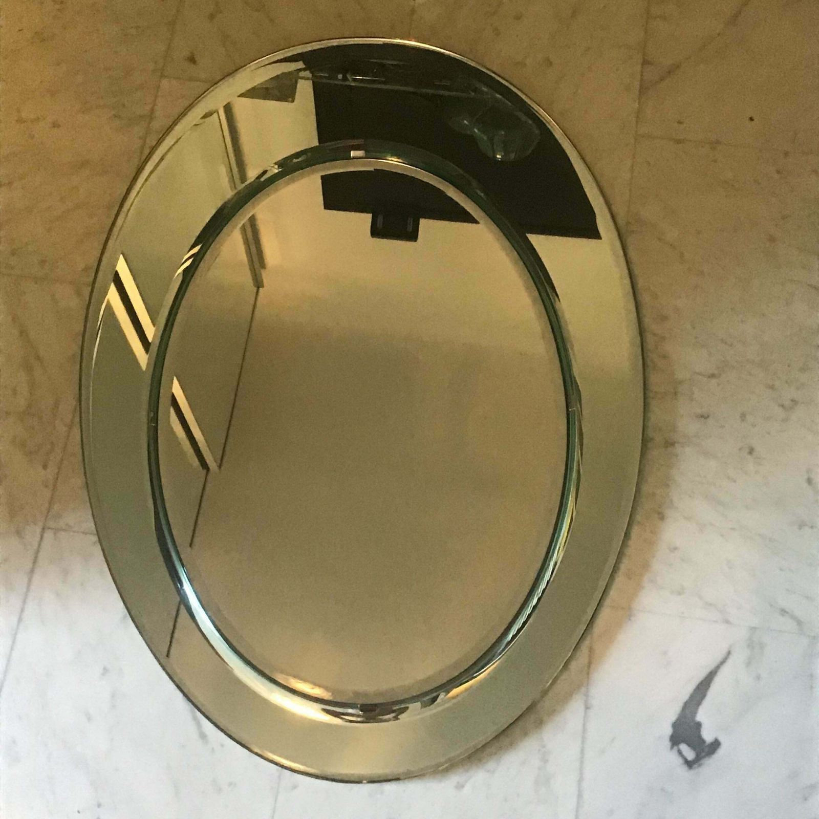 photo for sale Cristal Arte Mirror Metal Crome Wood Mirrored Glass 1970 Italy