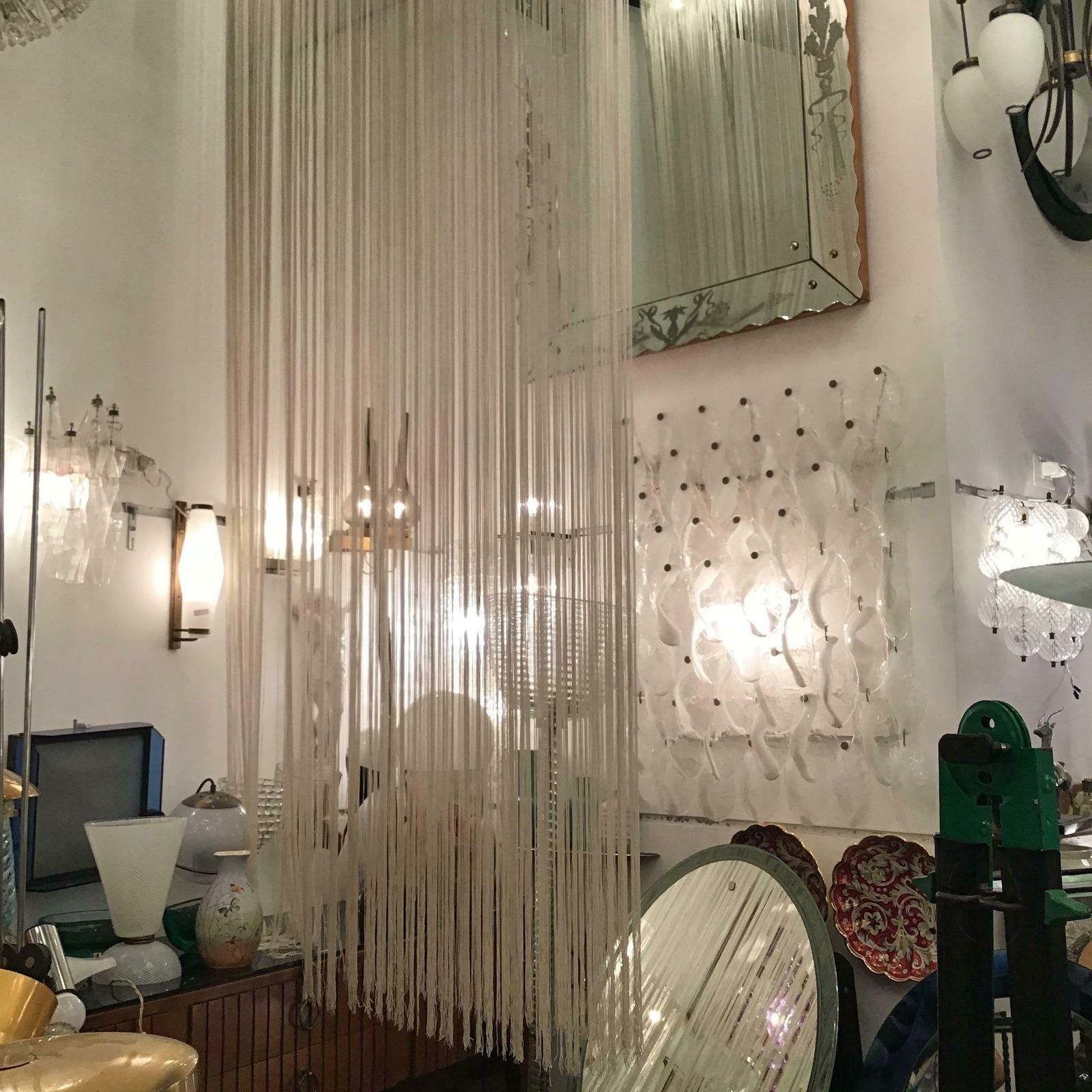 Mariyo Yagi For Syrrah #Garbo # Chandelier 1976 Nylon Metal Italy photo for sale