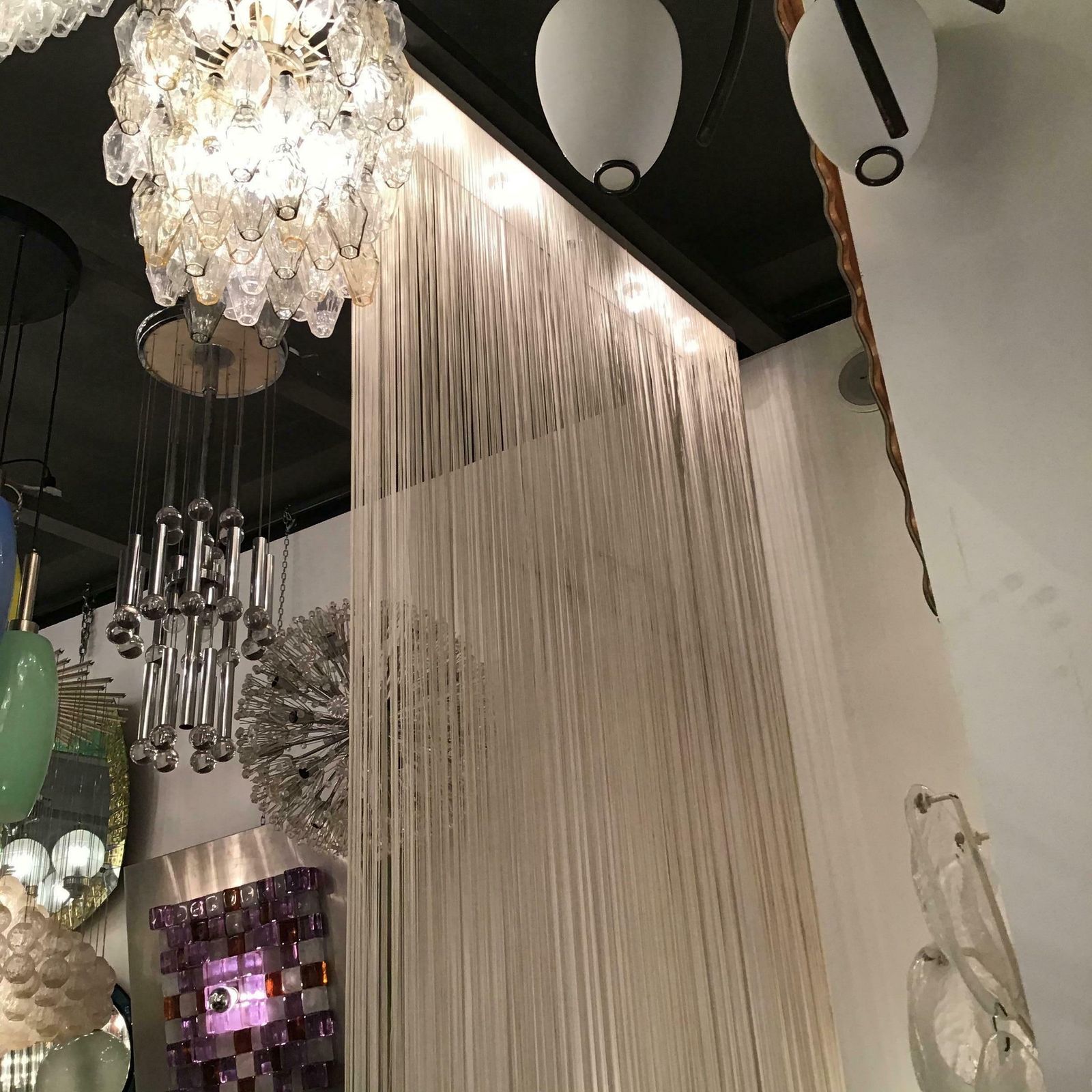 photo vintage Mariyo Yagi For Syrrah #Garbo # Chandelier 1976 Nylon Metal Italy