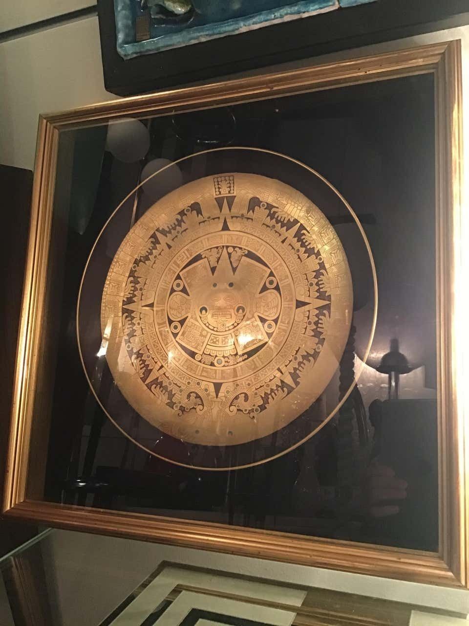 Morbelli Porcelain Wall Plate Worked With Pure Gold, 1960, Italy photo for sale