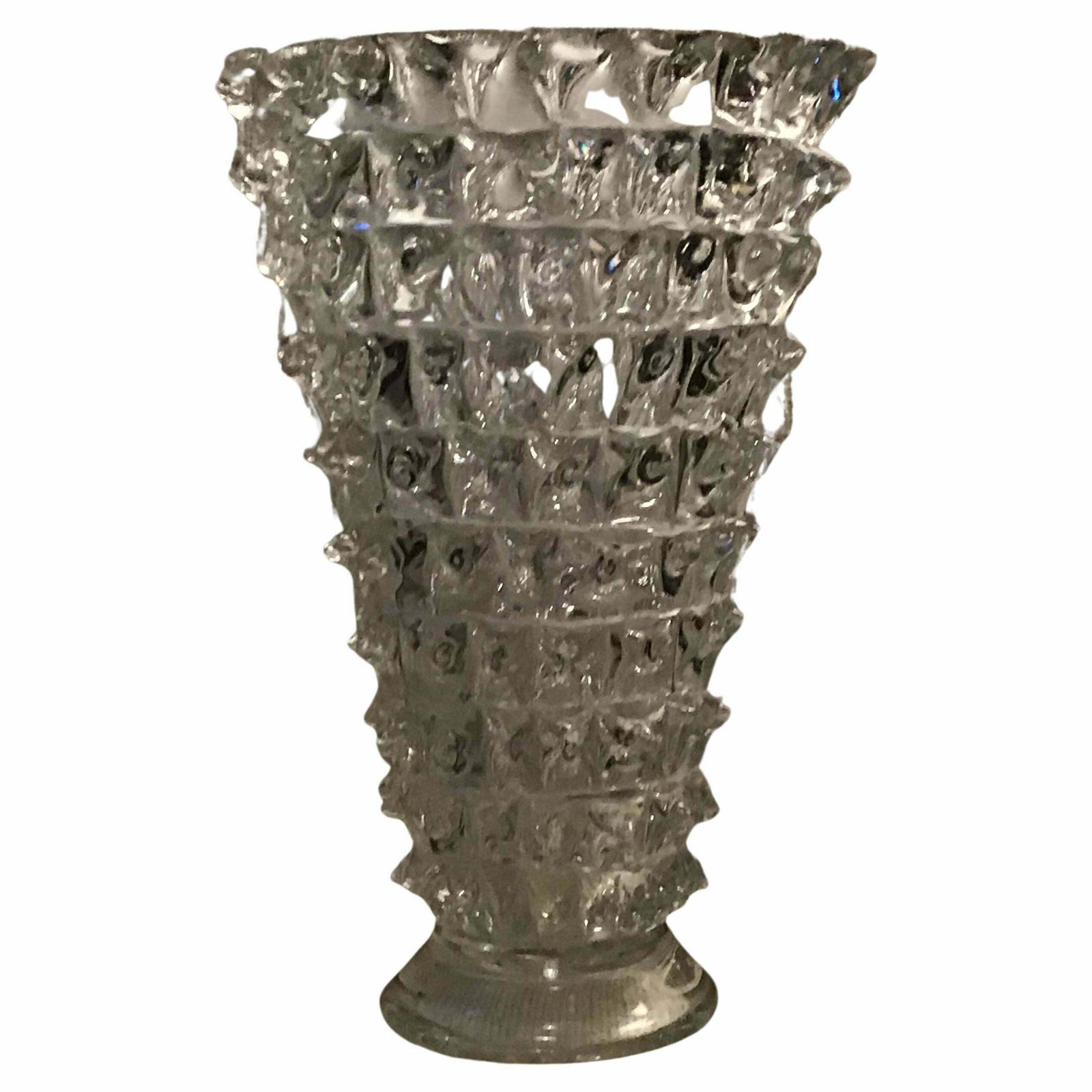 Barovier And Toso "Rostrato" Vase Murano Glass, 1940, Italy photo for sale