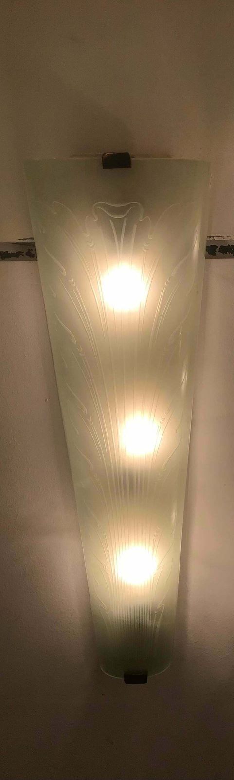 Fontana Arte Sconce Brass Wood Glass, 1930, Italy photo vinterior
