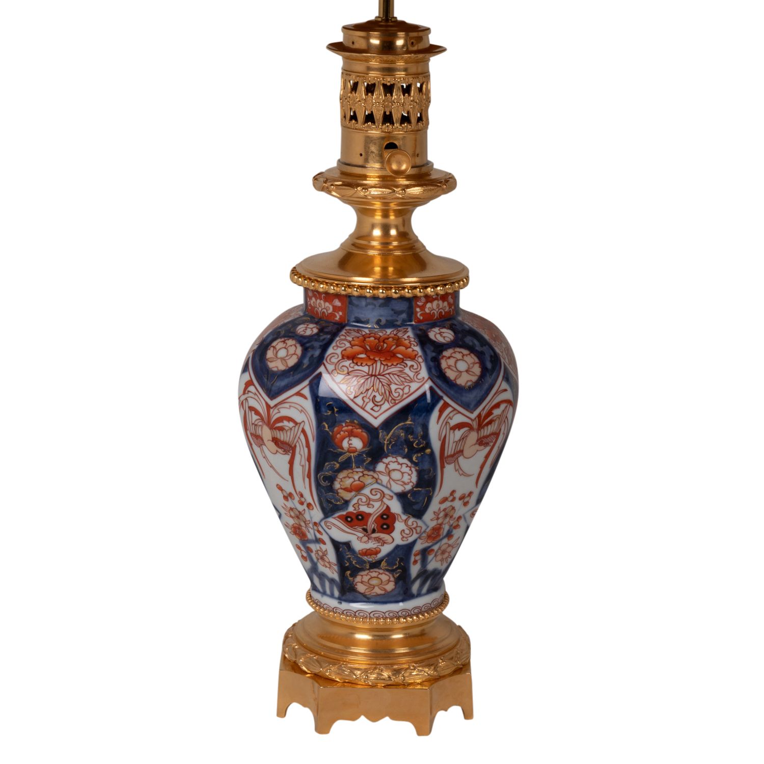 Pair Of Lamps In Imari Porcelain And Bronze, Circa 1880 photo for sale