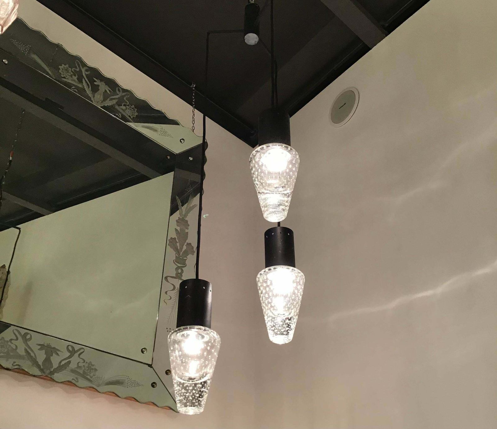 Gino Sarfatti Seguso Chandelier Murano Glass Iron, 1955, Italy photo for sale