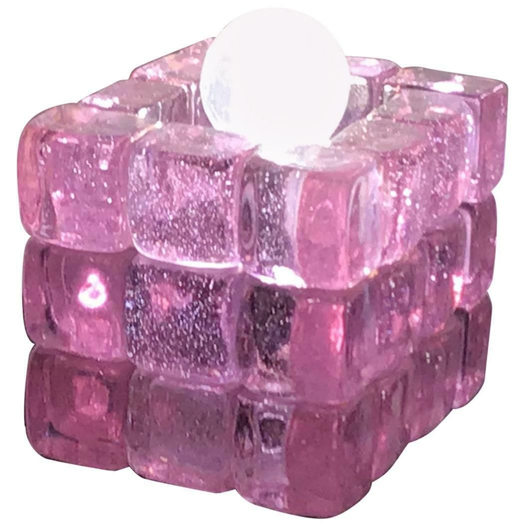 Poliarte Albano Poli Table Lamp Murano Amethyst Murano Glass 1960 Italy