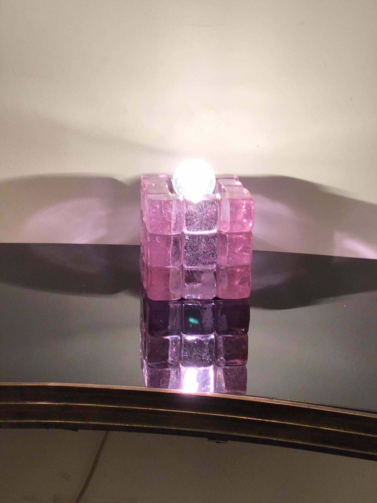 Poliarte Albano Poli Table Lamp Murano Amethyst Murano Glass 1960 Italy photo 1085.0