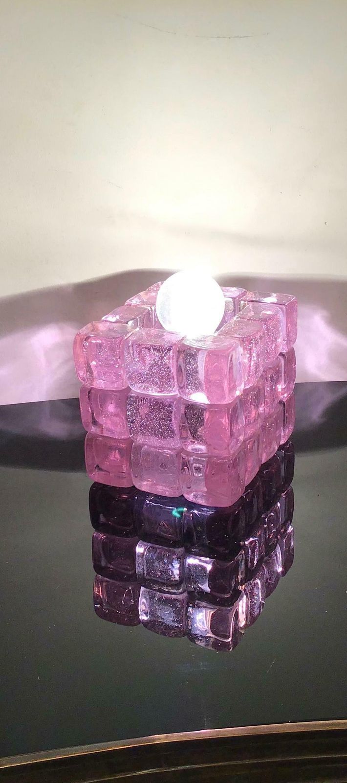 Lighting Poliarte Albano Poli Table Lamp Murano Amethyst Murano Glass 1960 Italy photo