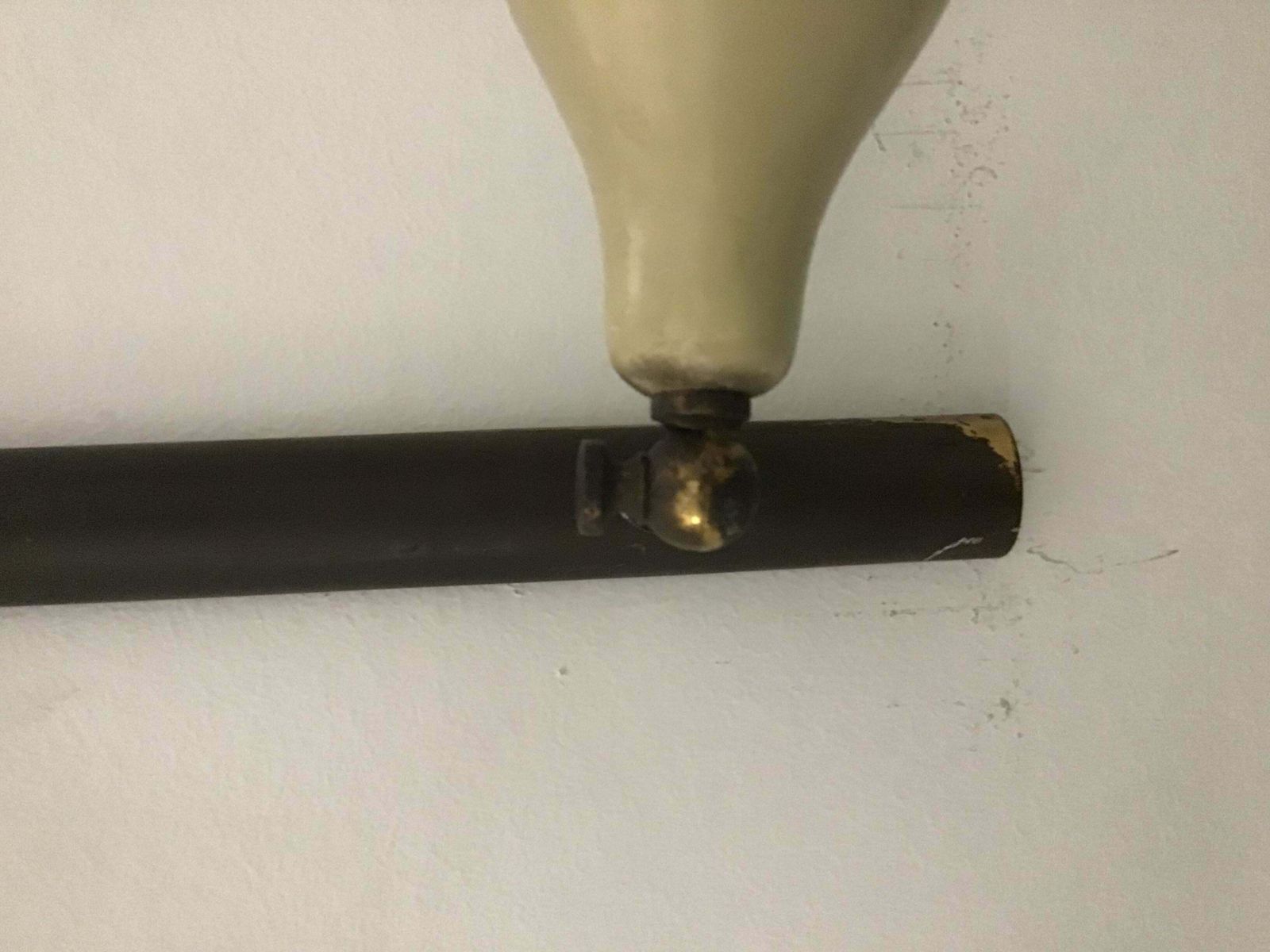 Lighting Arteluce Gino Sarfatti Brass And Painted Metal Wall Light Cream Colour, 1950 photo