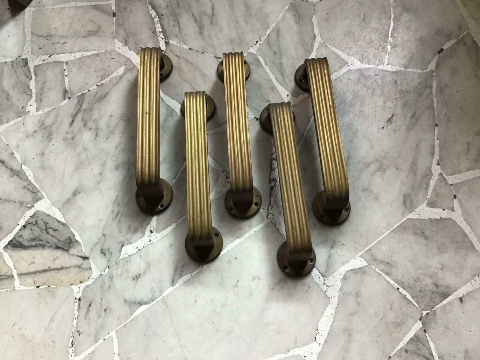 Handles N.5 Brass Italy 1950, 1950s photo for sale