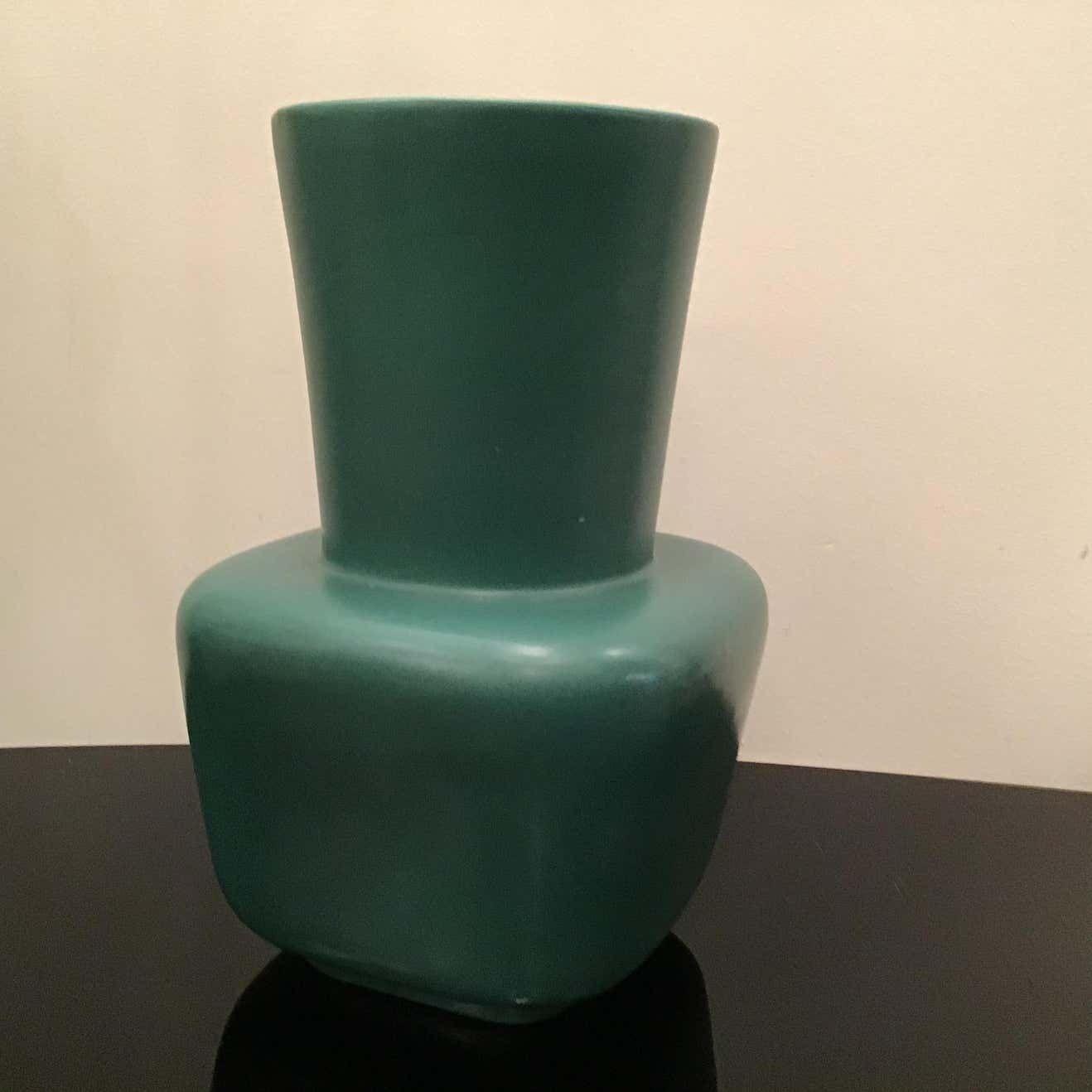 Richard Ginori “Giovanni Gariboldi “ Vase Ceramic 1950 Italy photo vintage