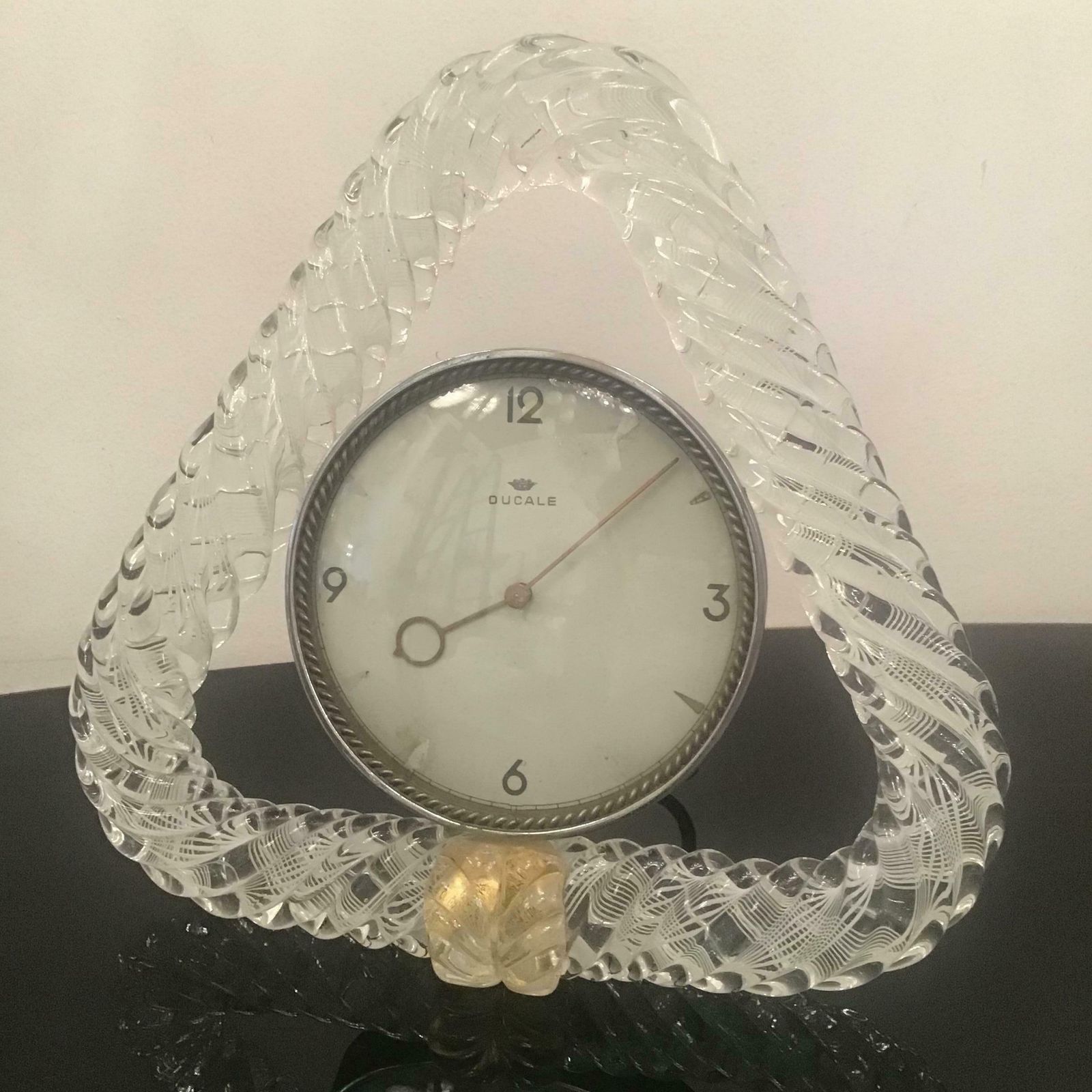 Seguso “ Zanfirico “ Wake Up” Murano Glass Metal Crome, 1950, Italy photo buy