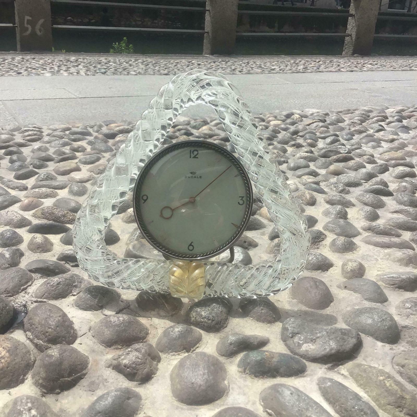 photo vinterior Seguso “ Zanfirico “ Wake Up” Murano Glass Metal Crome, 1950, Italy