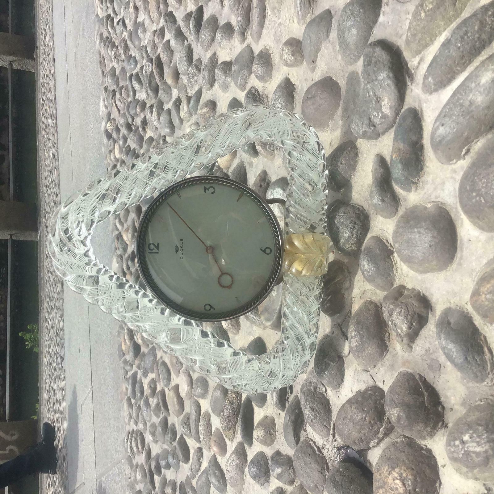photo vintage Seguso “ Zanfirico “ Wake Up” Murano Glass Metal Crome, 1950, Italy