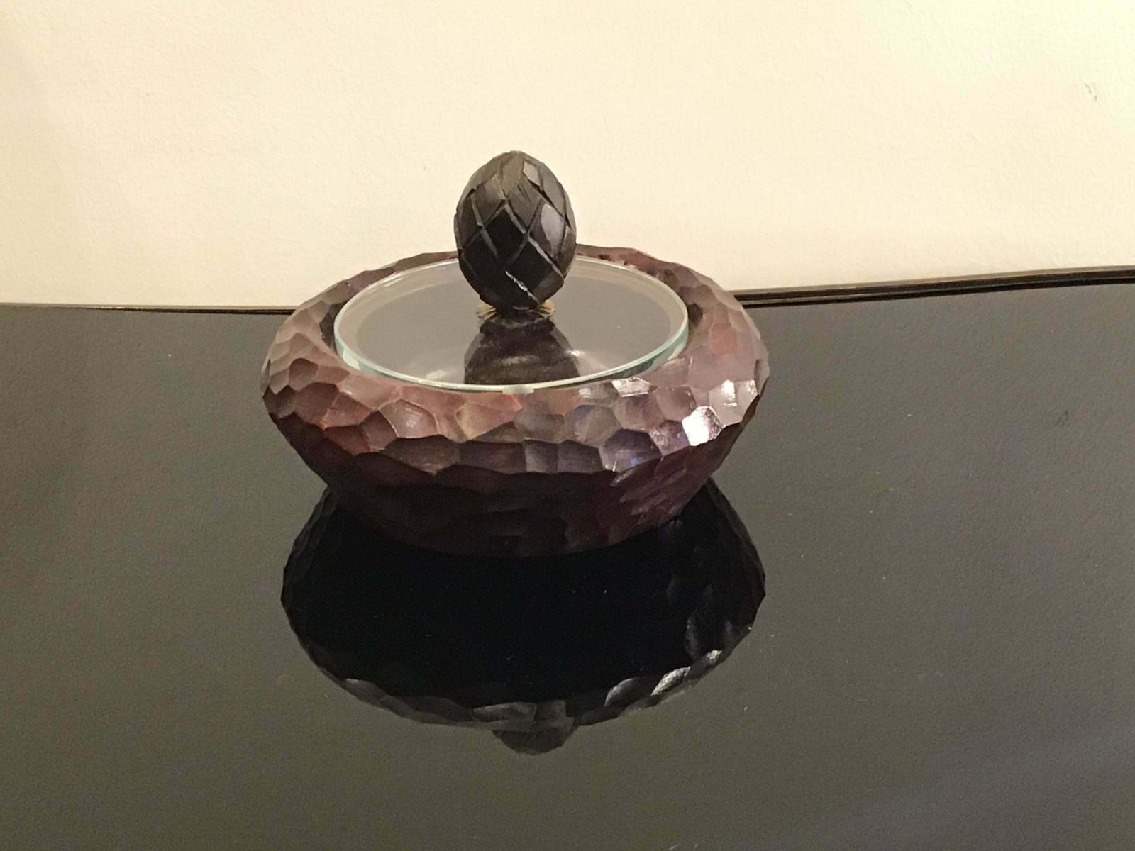 Fontana Arte Box Wood Glass Brass, 1945, Italy photo vinterior