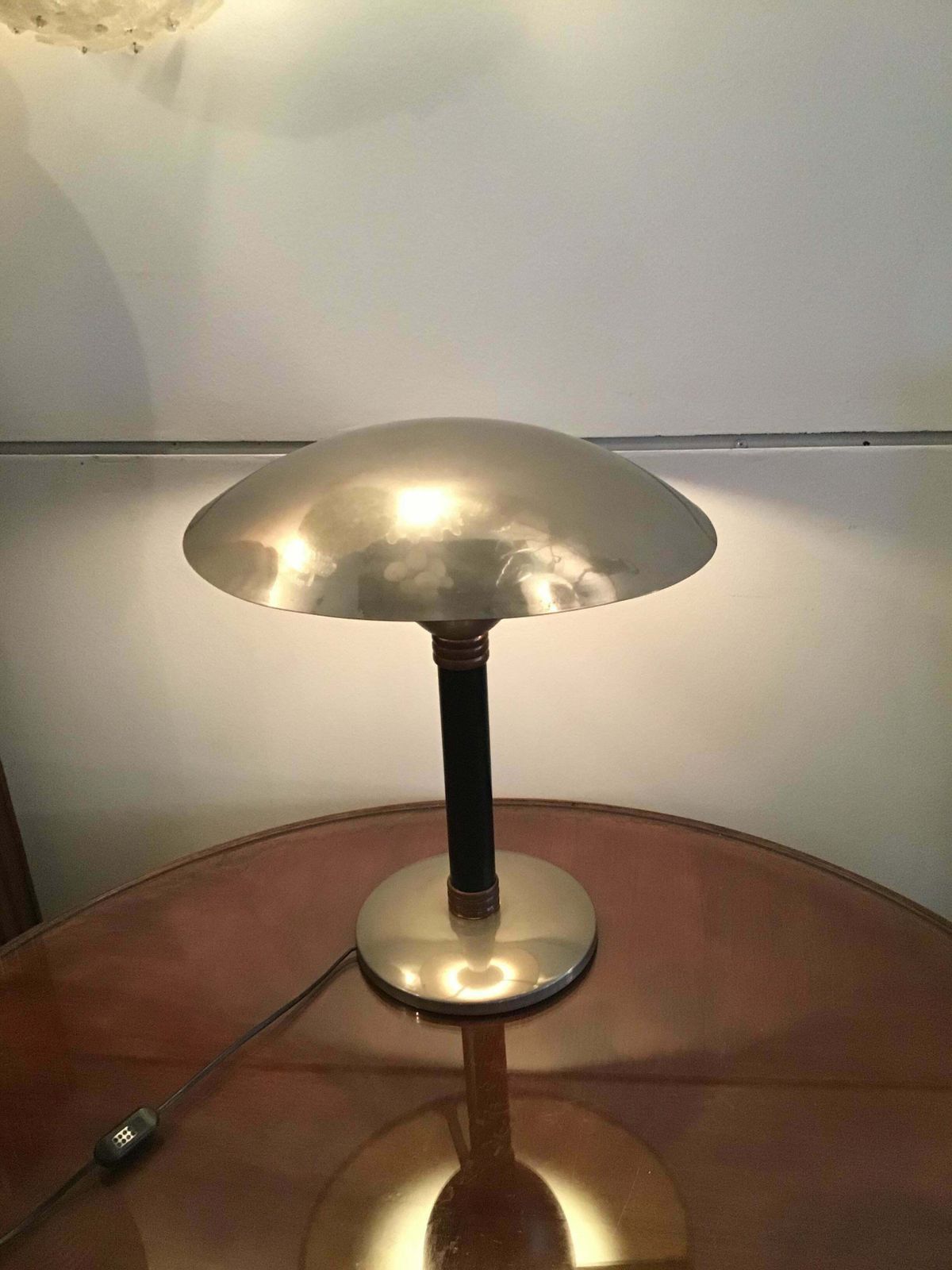 Stilnovo Style Table Lamp Chromed Metal And Copper 1960 Italy photo for sale
