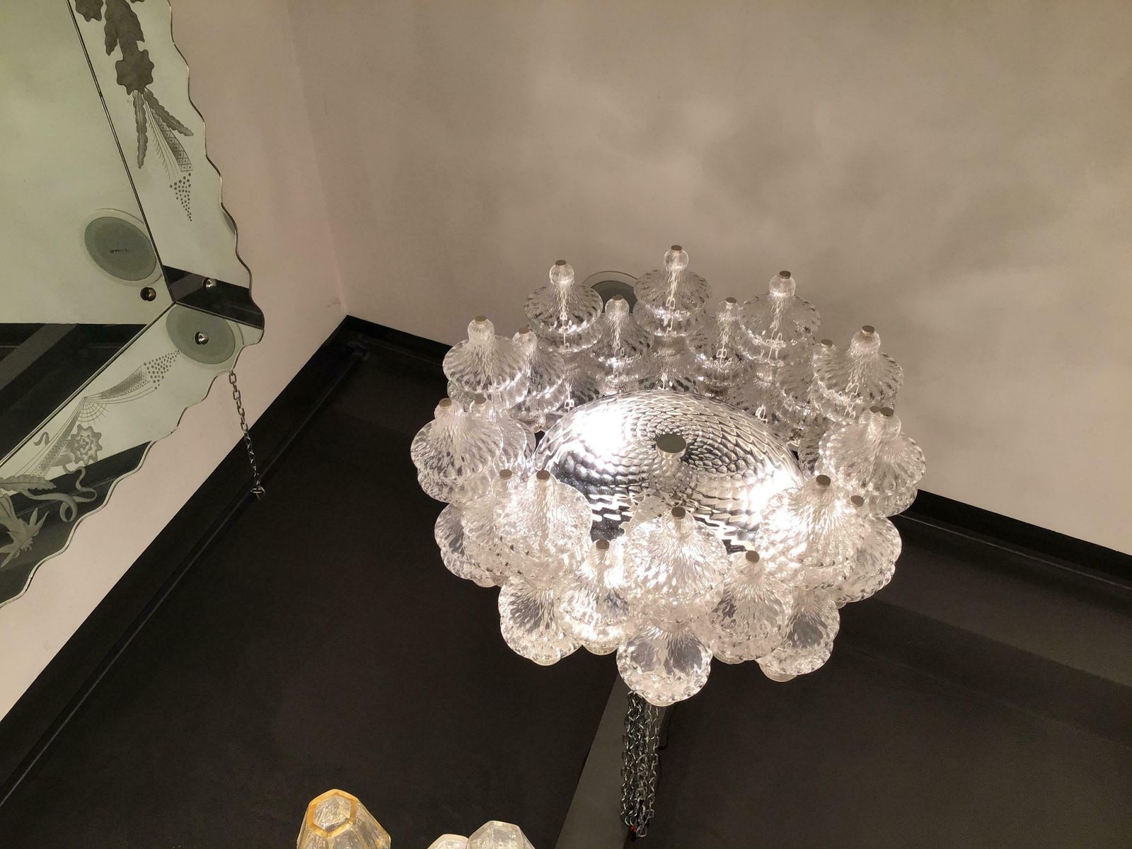 7233.0 Arredoluce Chandelier Murano Glass Iron 1961 Italy photo
