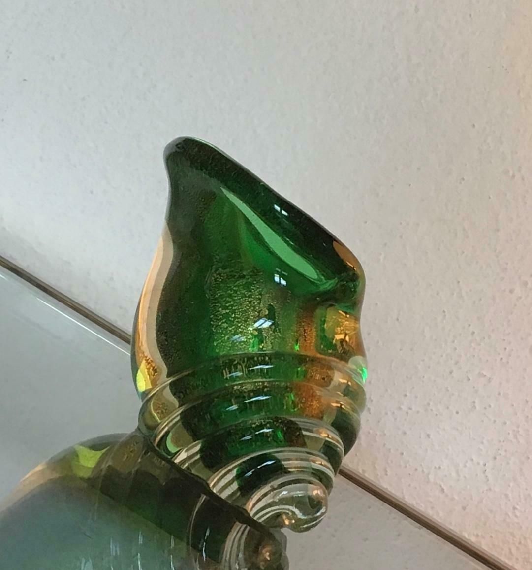 Seguso Seashell Murano Glass Gold Leaf Inclusions, 1950, Italy photo furniture