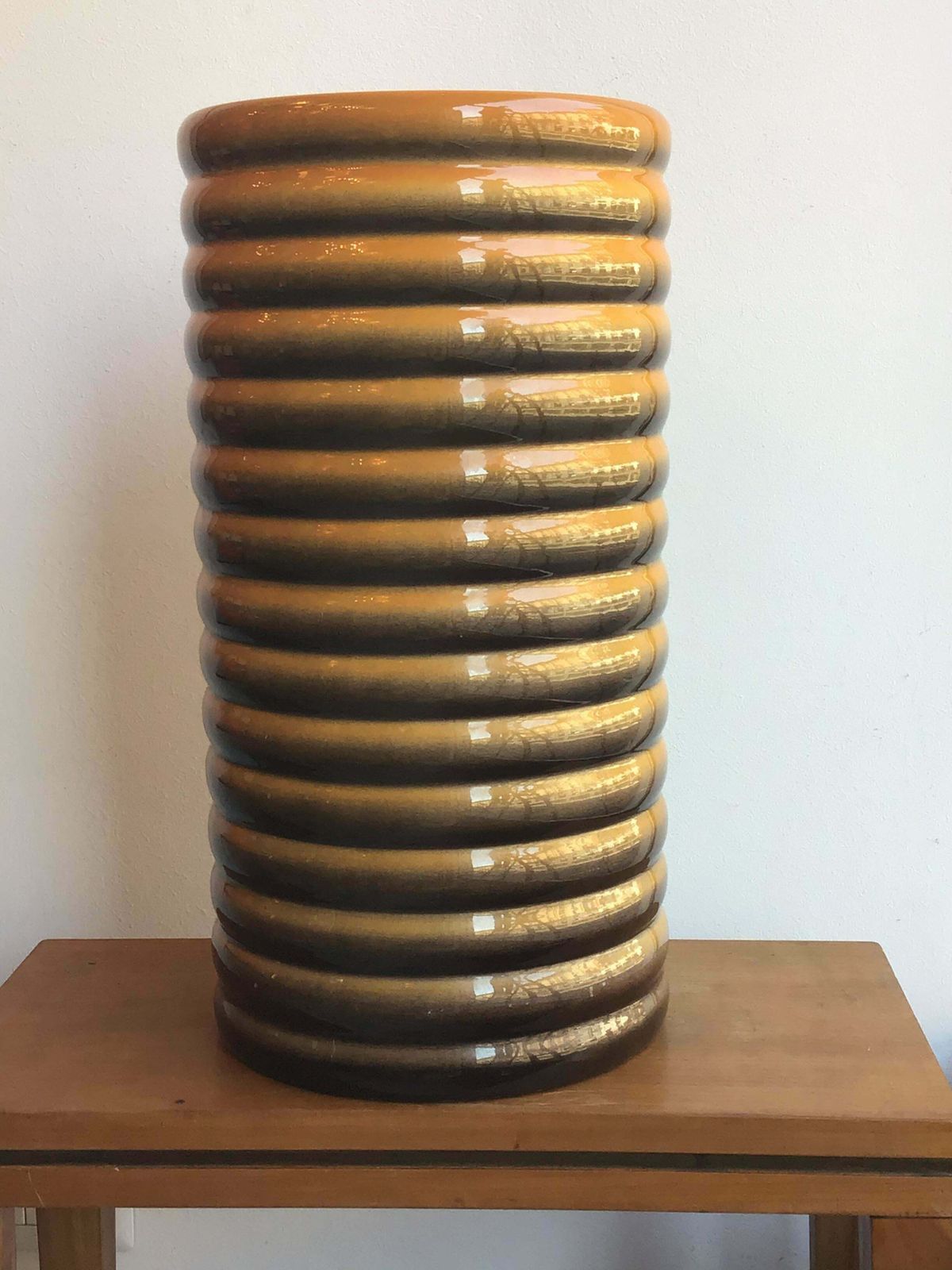 Galvani Vase/Umbrella Stand Ceramic, 1930, Italy photo vintage