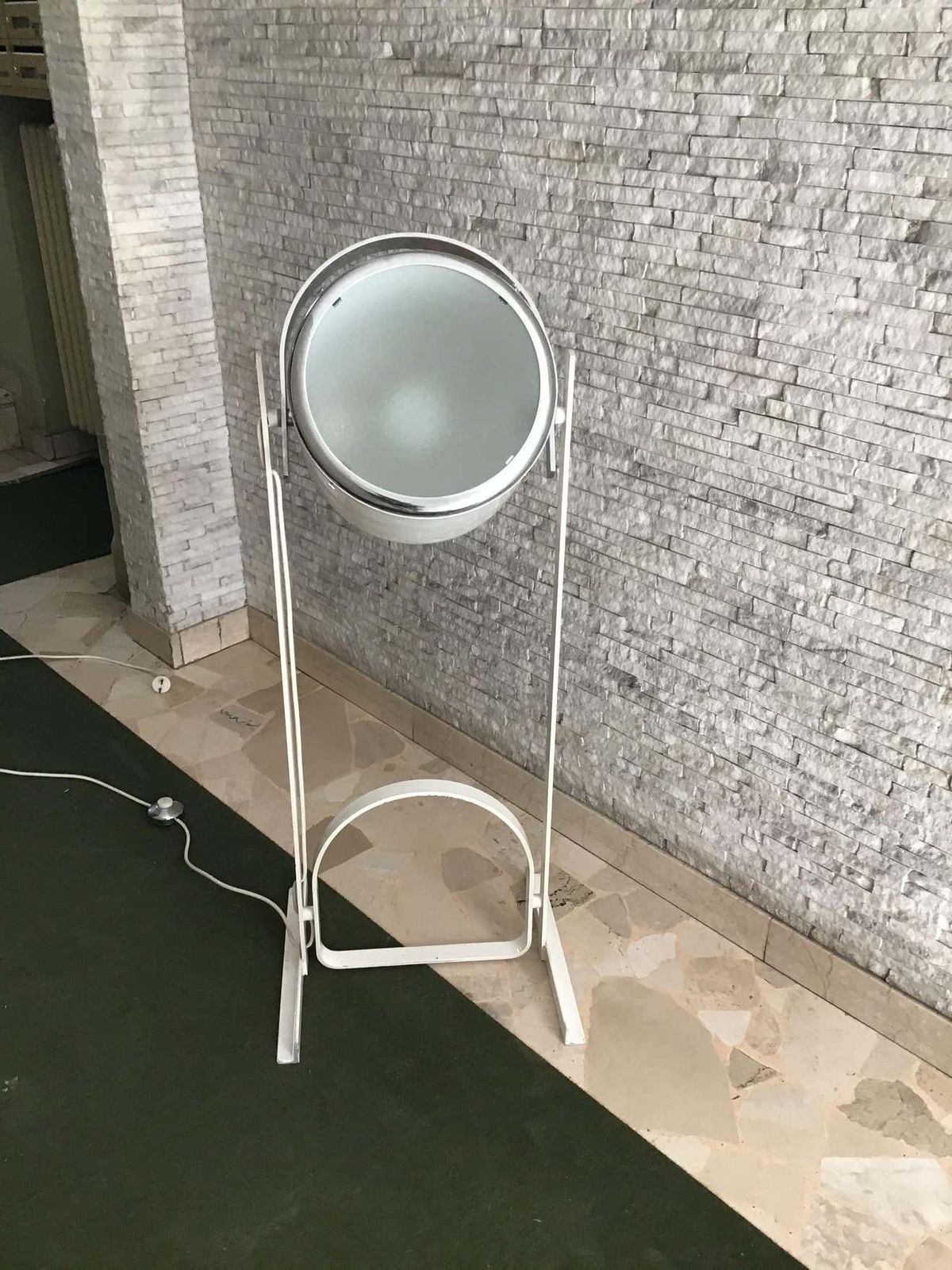 Reggiani Adjustable Lamp Glass Iron Metal Crome, 1970, Italy photo 2260.0