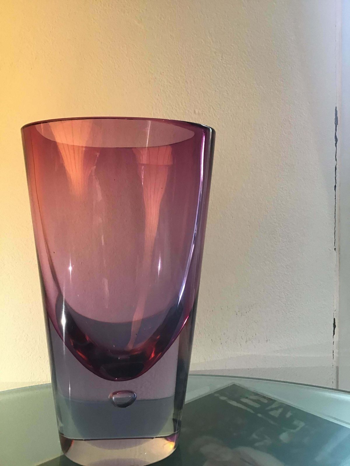 Seguso Flavio Poli Vase Glass 1960 Italy photo vintage