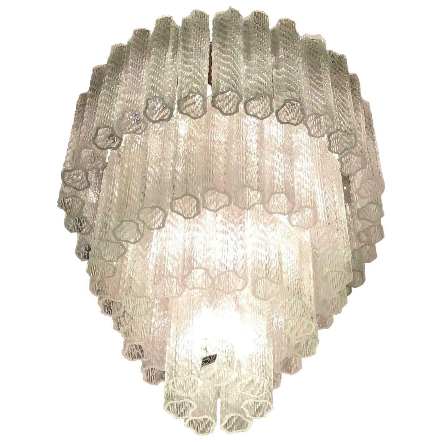 Venini Chandelier Murano Glass Iron, 1950, Italy