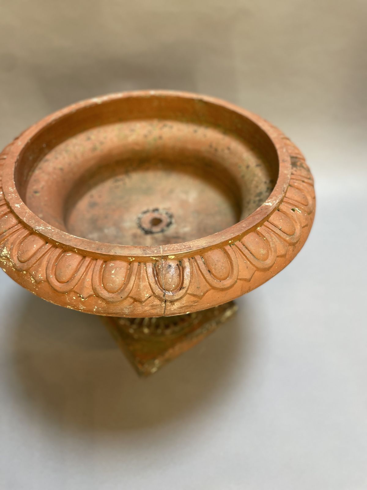 photo for sale Pair Terracotta Campana Garden Urns