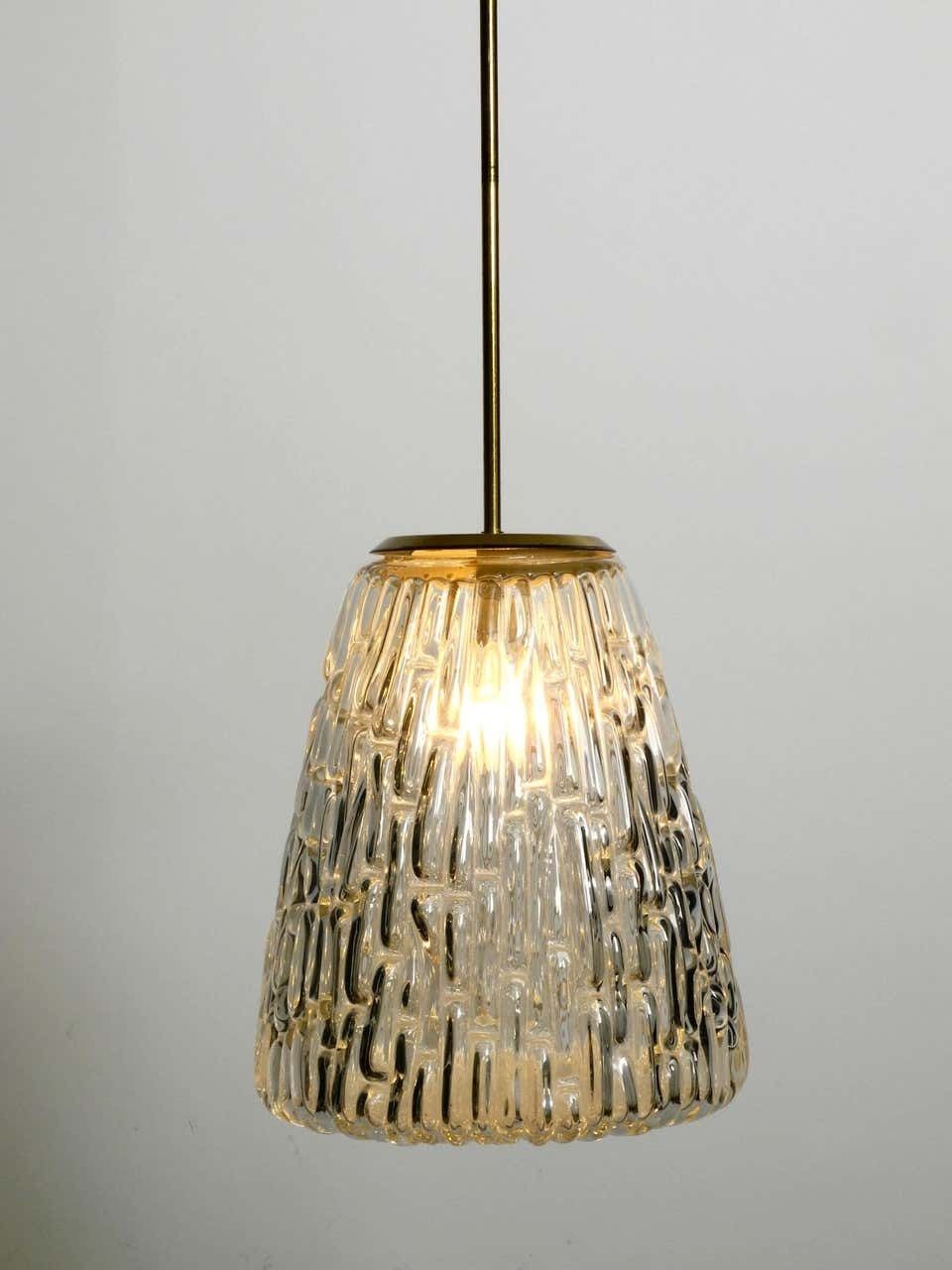 Extremely Rare And Heavy Midcentury Glass Pendant Lamp By Rupert Nikoll Vienna photo buy