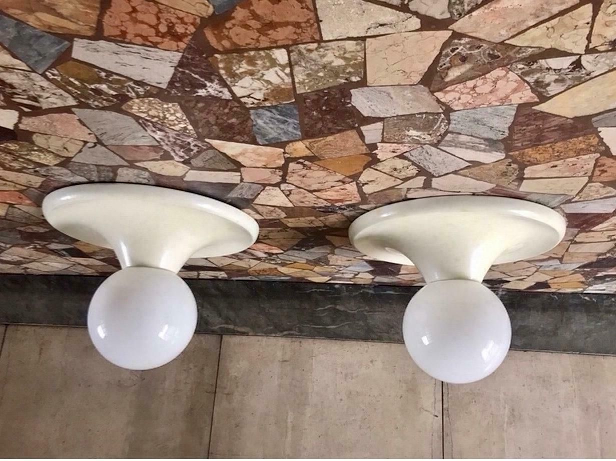 Achille E Pier Giacomo Castiglioni “Light Ball” Ceillings Light Metal Glass 1965 photo furniture