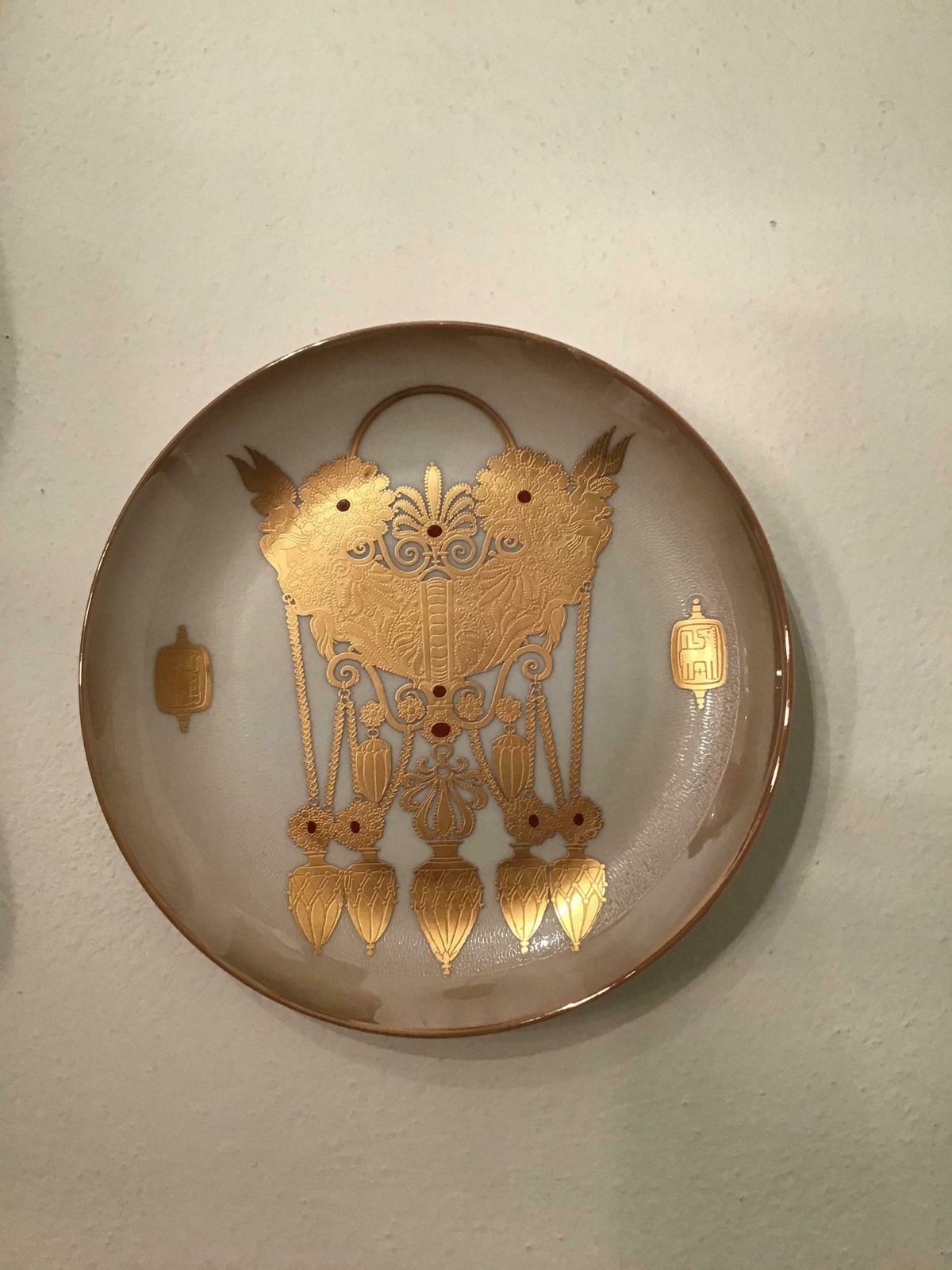 Morbelli Porcelain Wall Plate Gioielli Italici 1987 Italy photo furniture