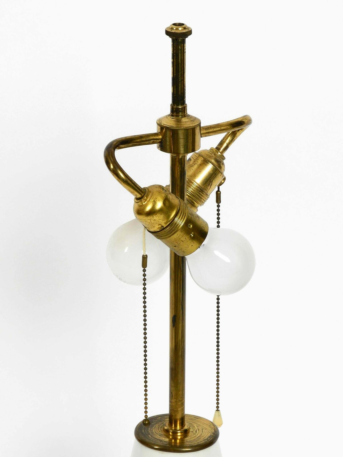 Large Elegant 1960s Kpm Table Lamp In Porcelain And Pleated Silk Lampshade photo buy