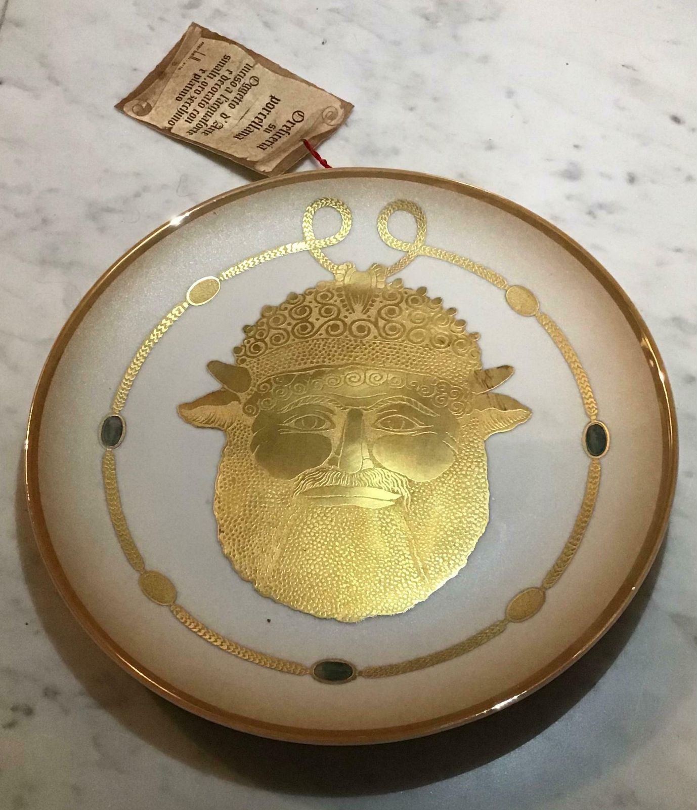 Morbelli Porcelain Wall Plate “Gioiellò Etrusco VI Sec.A.C., 1981, Italy photo furniture