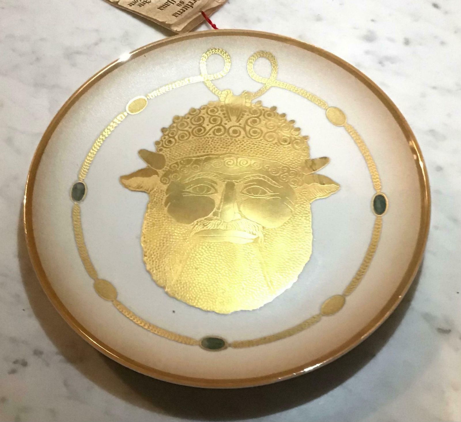 Morbelli Porcelain Wall Plate “Gioiellò Etrusco VI Sec.A.C., 1981, Italy photo vinterior