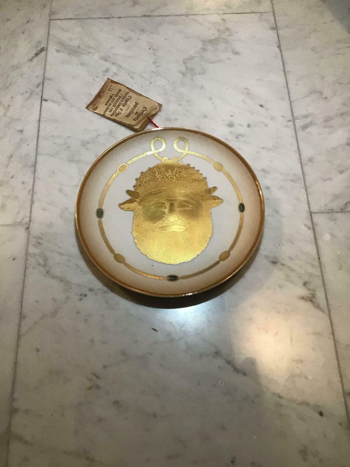 photo furniture Morbelli Porcelain Wall Plate “Gioiellò Etrusco VI Sec.A.C., 1981, Italy