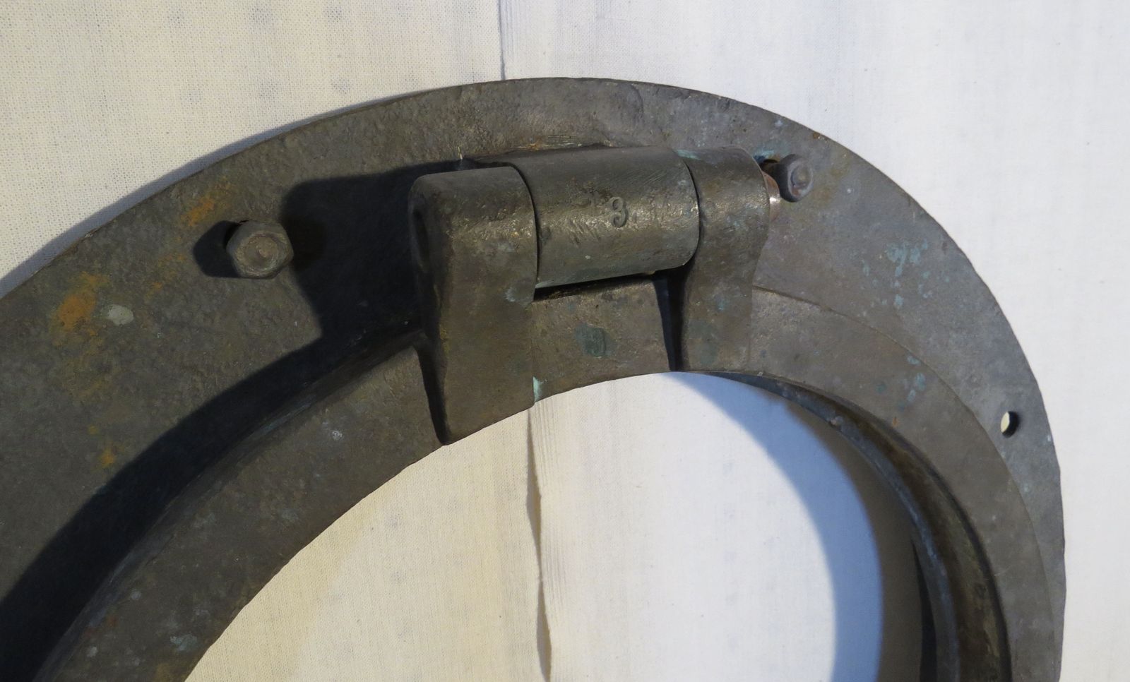 345.0 Bronze Porthole Ships Window Early 20th Century. photo