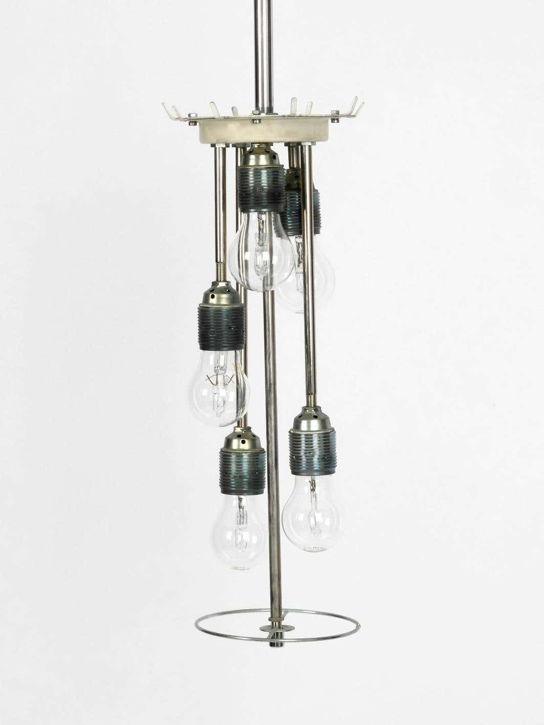 photo for sale Extra Large Glass Pendant Lamp By Doria Mid Century Modern Brutalist Design