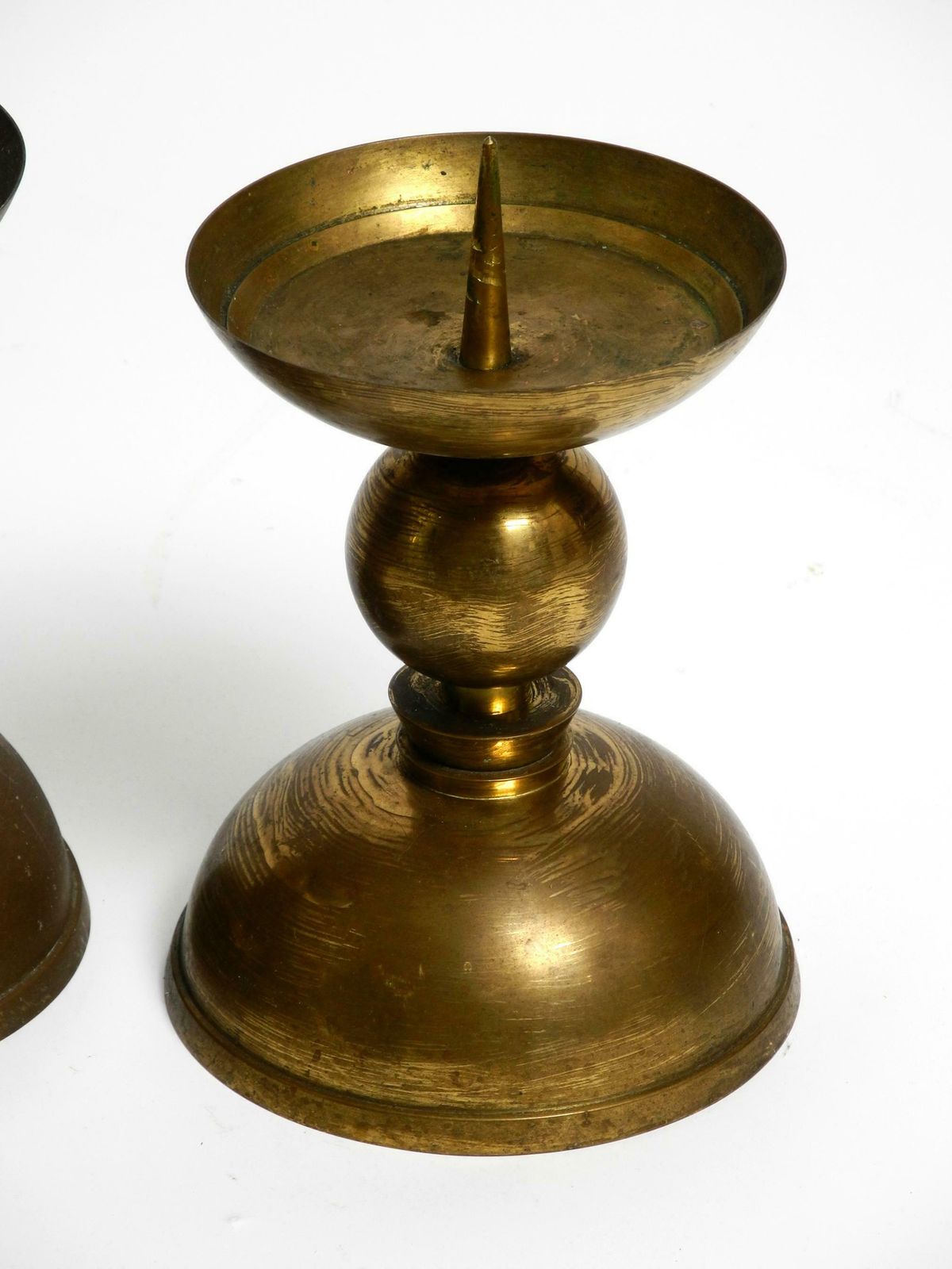 4 Rare Large Heavy Mid Century Brass Candlesticks From A Bavarian Church photo Home Decor